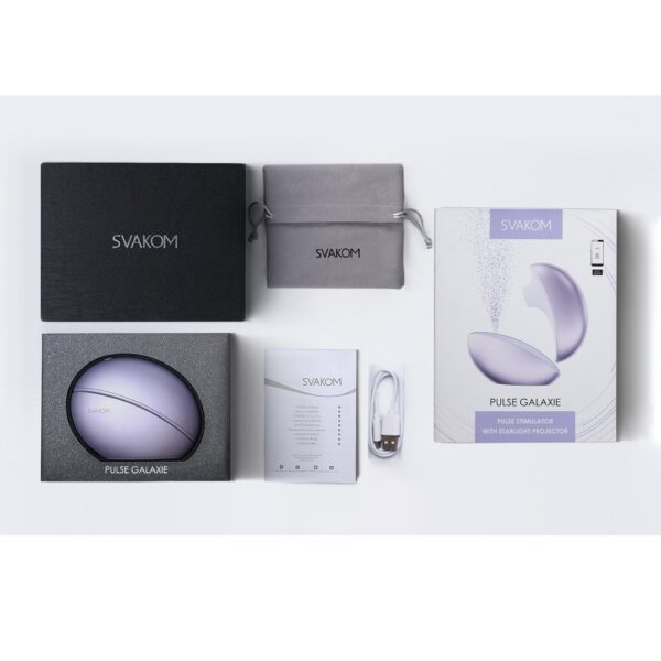 Svakom Galaxie Suction Vibrator with Mood Projector - inside box